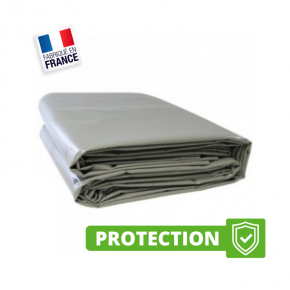 Bâche de Protection 8x6 m Gris 540 g/m² - Bâche de Protection