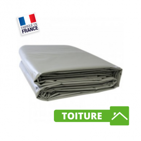 Bâche Toiture 6x4 m Gris 540 g/m² pour Charpentier et Couvreur - Bâche Toiture pour Charpentier et Couvreur