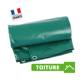 Bâche Toiture 3x2 m Vert 640 g/m² pour Charpentier et Couvreur - Bâche Toiture pour Charpentier et Couvreur