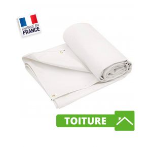 Bâche Toiture 3x2 m Blanc 680 g/m² pour Charpentier et Couvreur