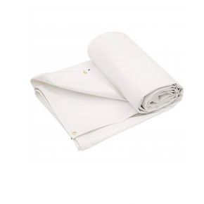 Bâche Toiture 12x10 m Blanc 680 g/m² pour Charpentier et Couvreur